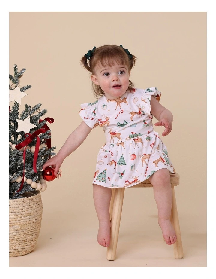 Prancer & Friends Short Sleeve Organic Dress image 3
