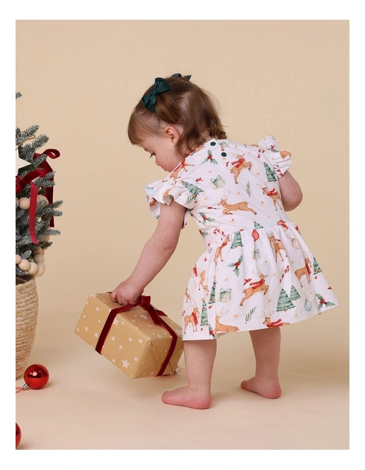 Prancer & Friends Short Sleeve Organic Dress image 4