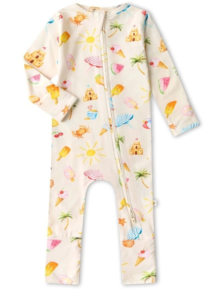 Beach Fun Organic Snugglesuit Convertible Romper image 1