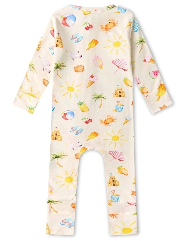 Beach Fun Organic Snugglesuit Convertible Romper image 2