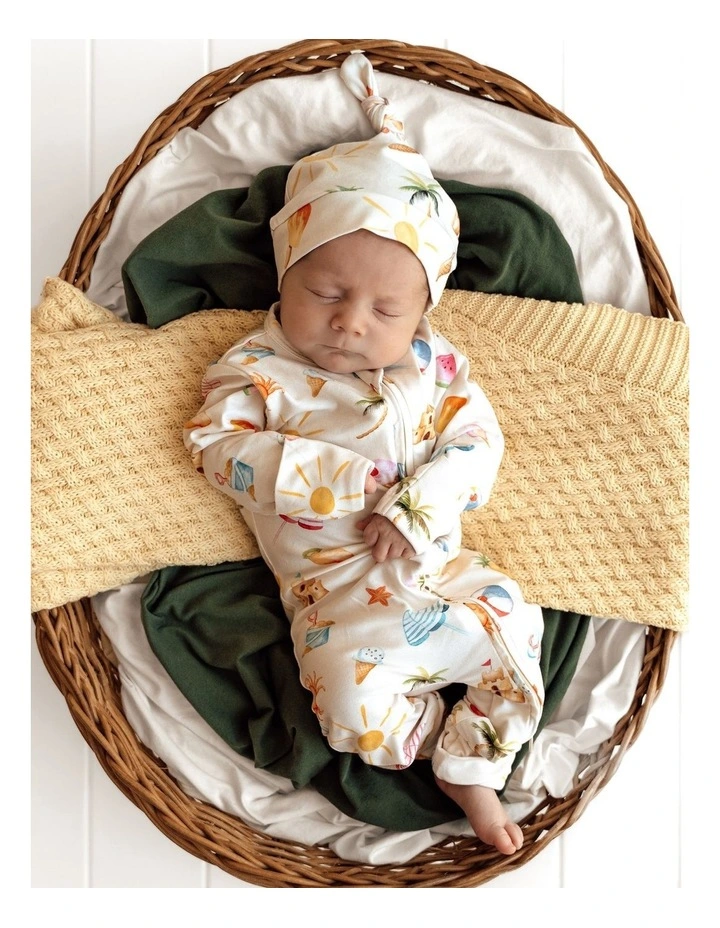 Beach Fun Organic Snugglesuit Convertible Romper image 3