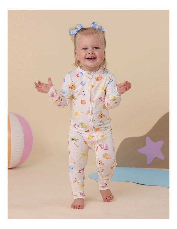 Beach Fun Organic Snugglesuit Convertible Romper image 4