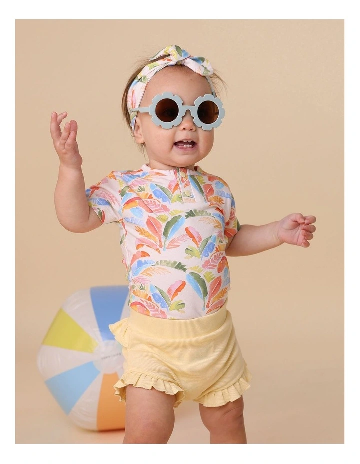 Summer Palm Short Sleeve Organic Bodysuit image 5