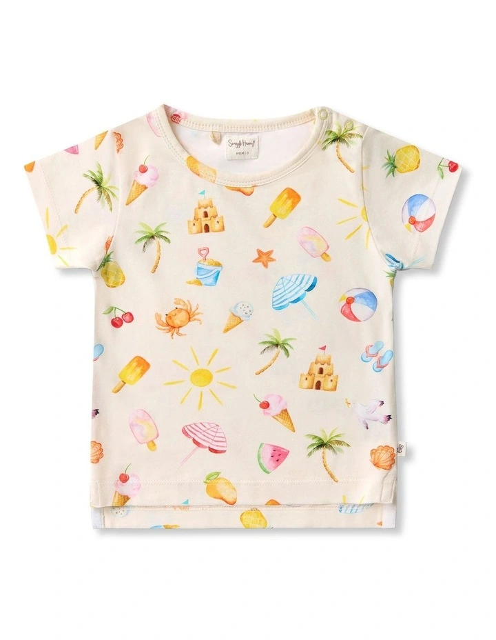 Beach Fun Organic T-shirt in Multi image 1