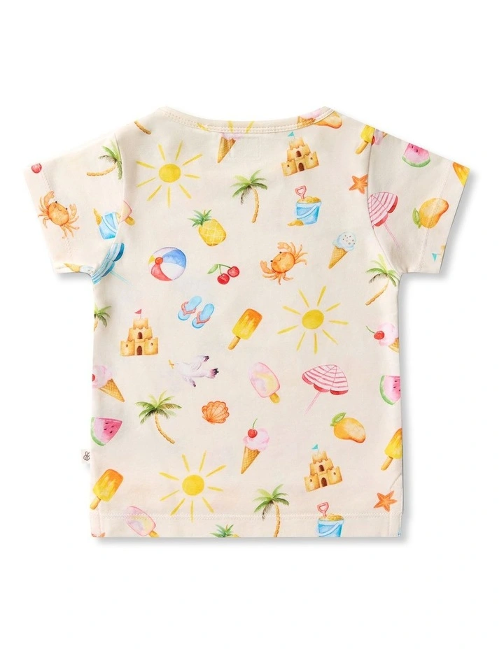 Beach Fun Organic T-shirt in Multi image 2