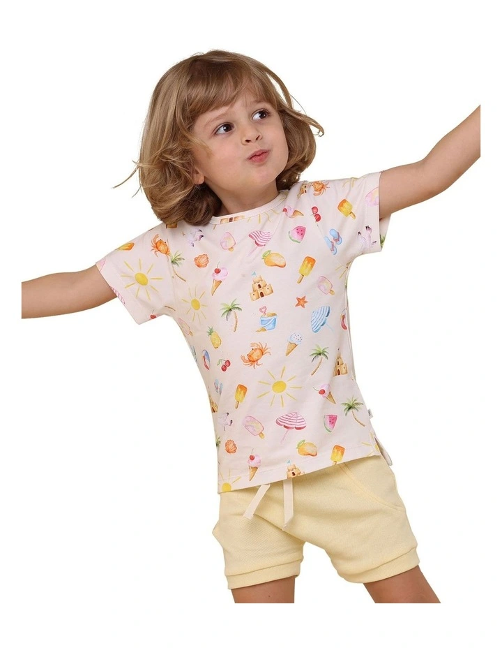 Beach Fun Organic T-shirt in Multi image 3