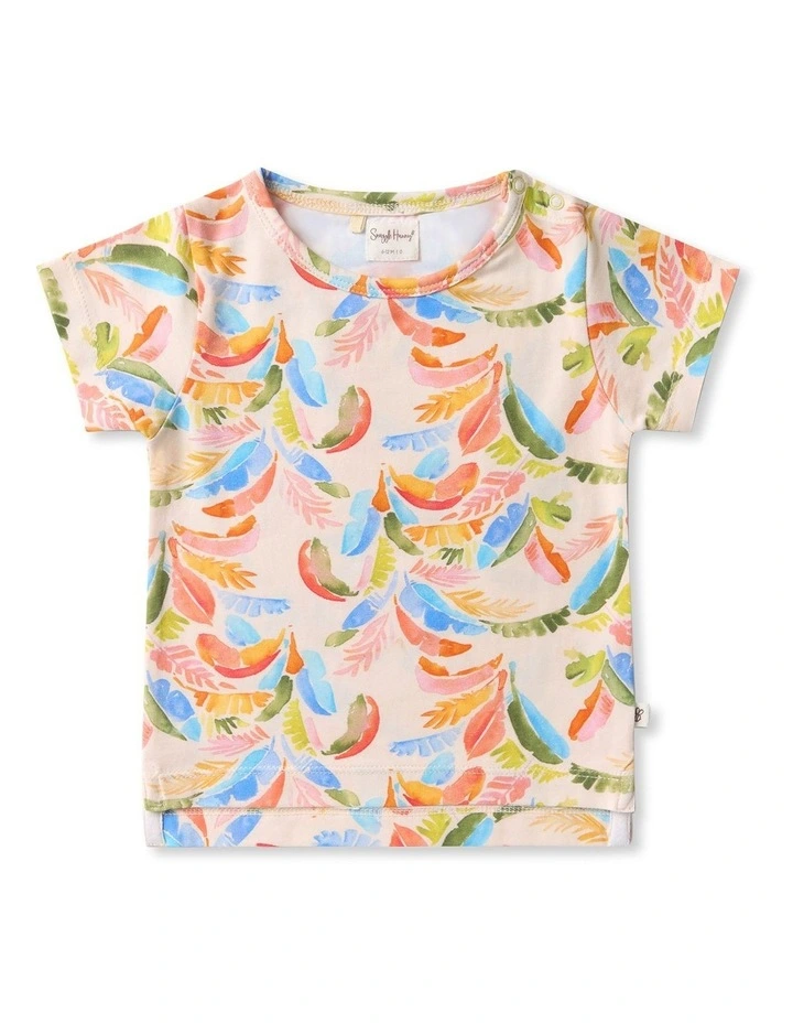 Summer Palm Organic T-shirt in Multi image 1