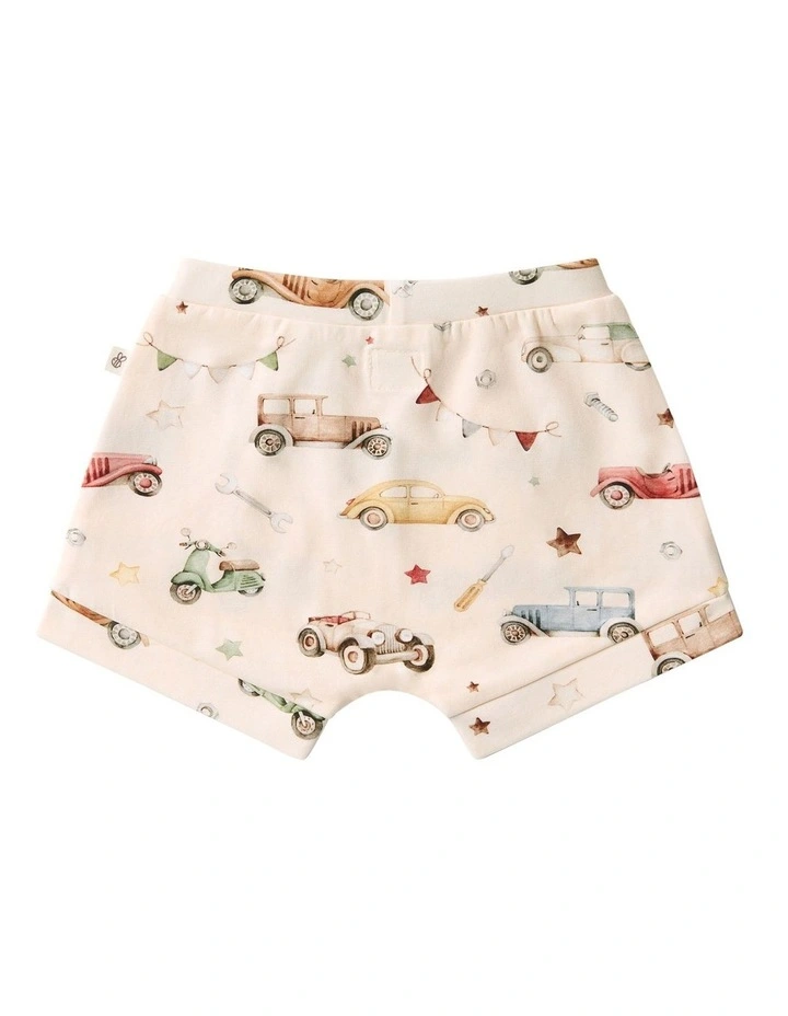 Vintage Cars Organic Shorts in MUlti image 2
