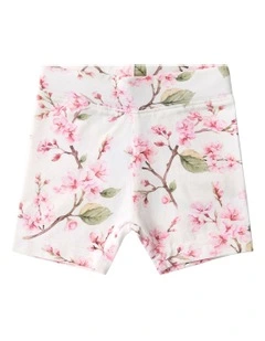 Cherry Blossom Organic Bike Shorts in Multi