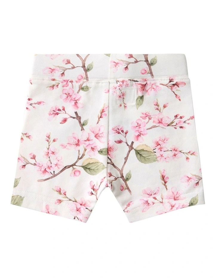 Cherry Blossom Organic Bike Shorts in Multi image 2
