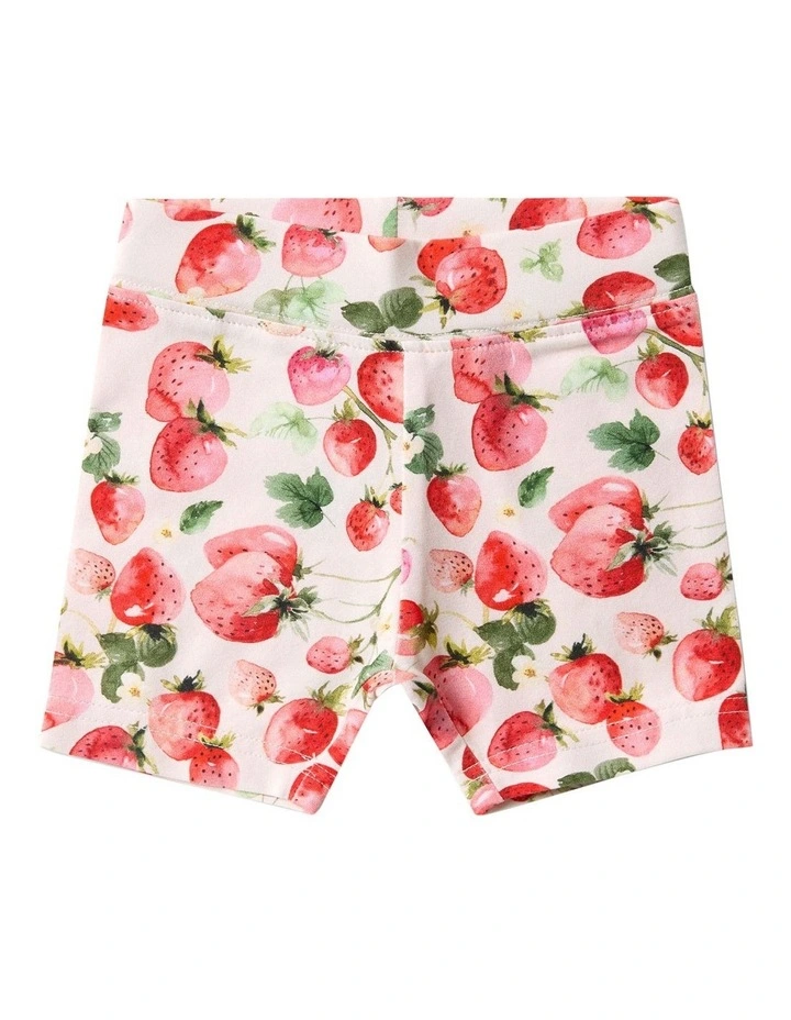 Strawberry Organic Bike Shorts in Red image 1