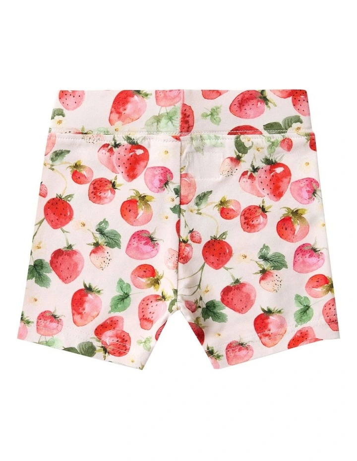 Strawberry Organic Bike Shorts in Red image 2