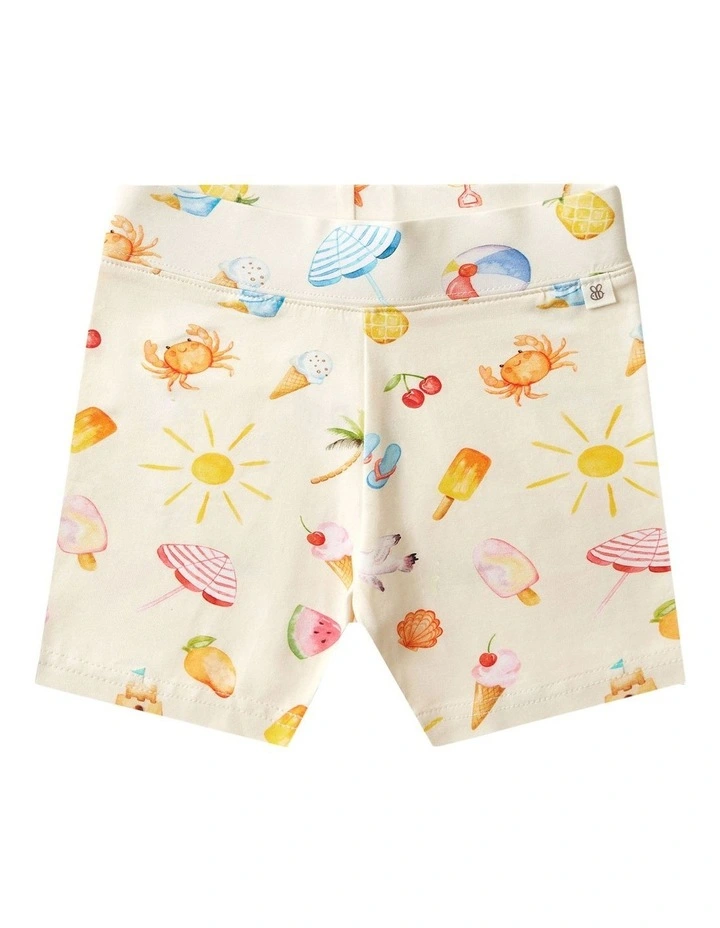 Beach Fun Organic Bike Shorts in Multi image 1