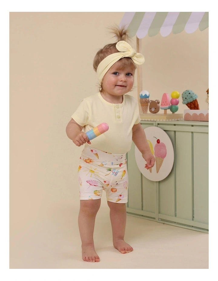 Beach Fun Organic Bike Shorts in Multi image 3