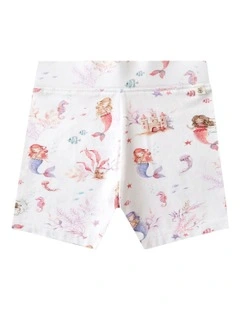 Mermaid Organic Bike Shorts in Multi