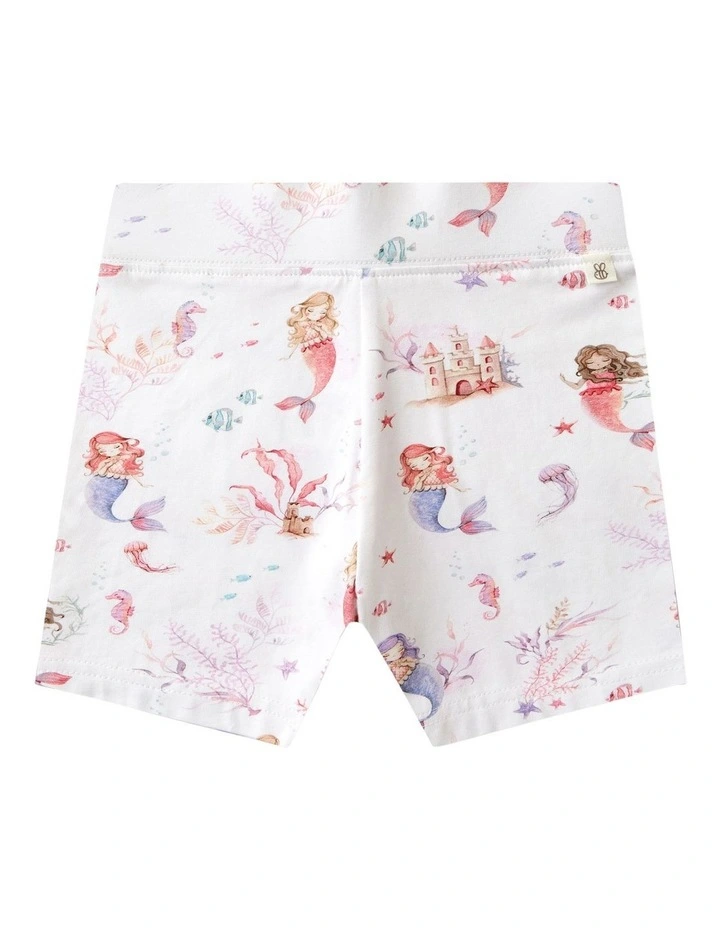 Mermaid Organic Bike Shorts in Multi image 1