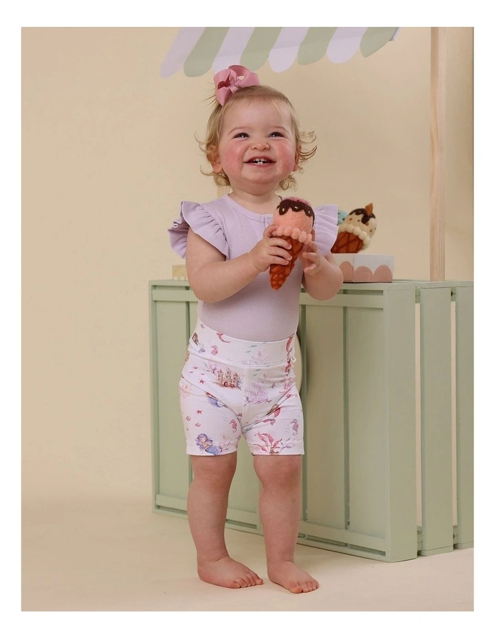 Mermaid Organic Bike Shorts in Multi image 4