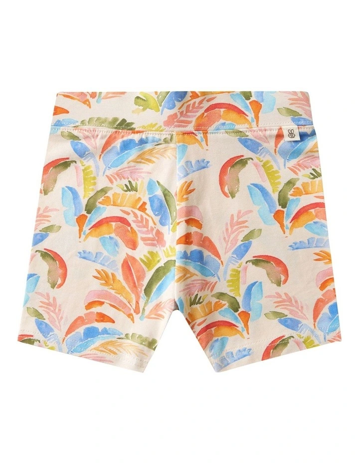 Summer Palm Organic Bike Shorts in Multi image 1