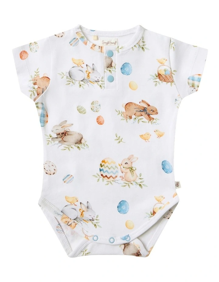 Flopsy Bunnies Short Sleeve Organic Bodysuit in Assorted image 1