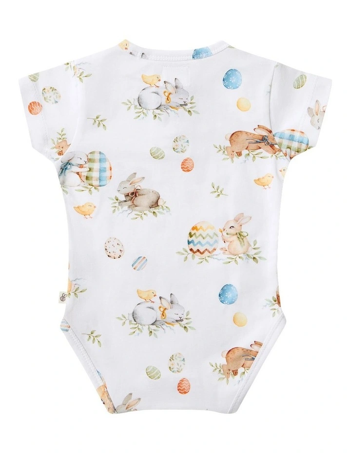 Flopsy Bunnies Short Sleeve Organic Bodysuit in Assorted image 2