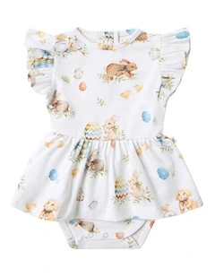 Flopsy Bunnies Short Sleeve Organic Dress in Assorted