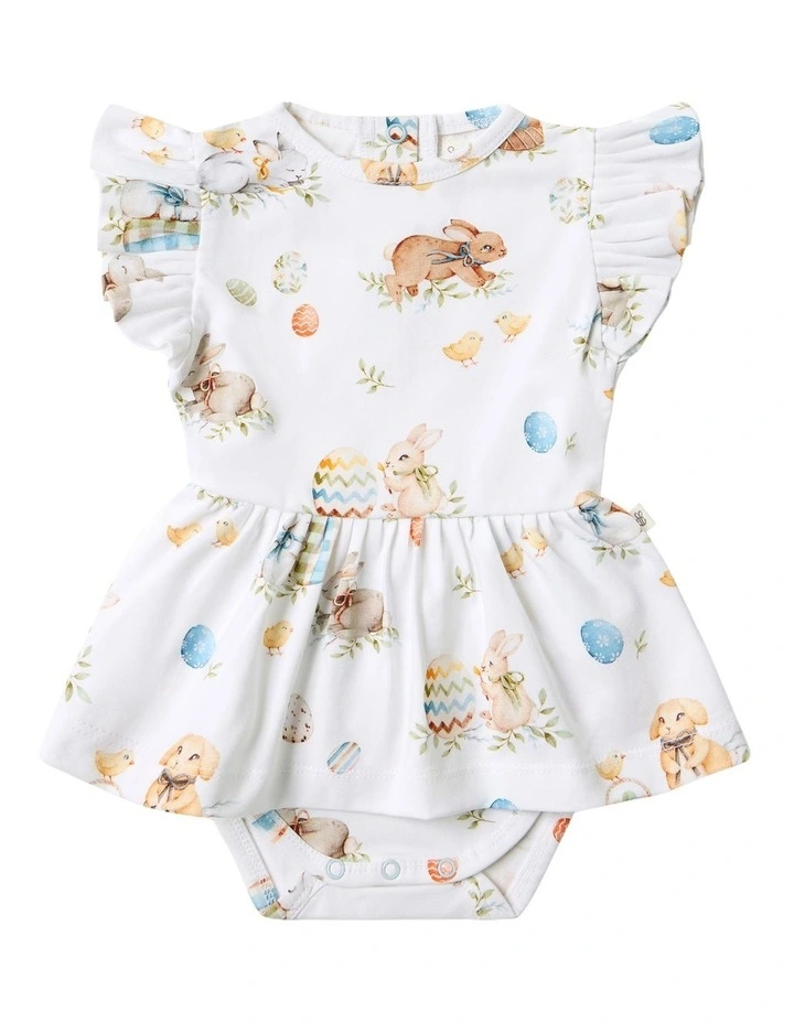 Flopsy Bunnies Short Sleeve Organic Dress in Assorted image 1