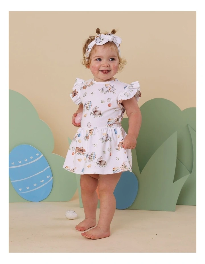 Flopsy Bunnies Short Sleeve Organic Dress in Assorted image 3