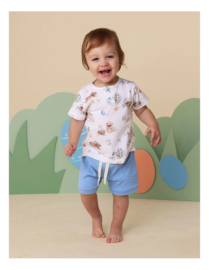 Organic Shorts in Bluebell image 3