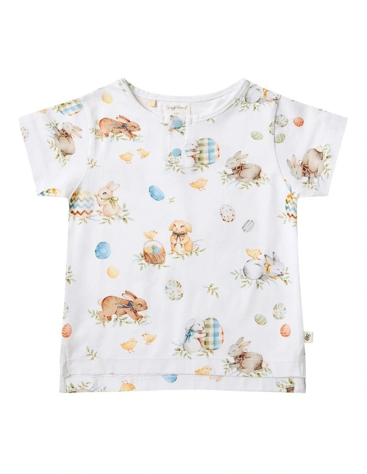 Flopsy Bunnies Organic Short Sleeve Top in Multi image 1