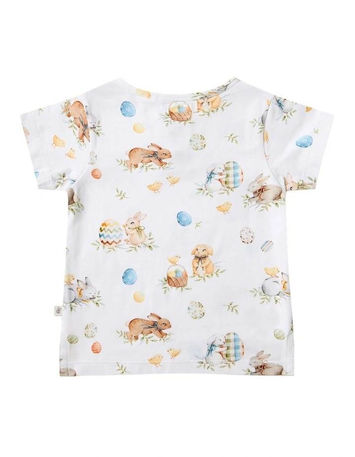 Flopsy Bunnies Organic Short Sleeve Top in Multi image 2