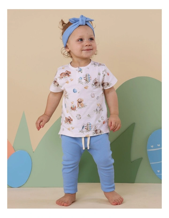 Flopsy Bunnies Organic Short Sleeve Top in Multi image 4