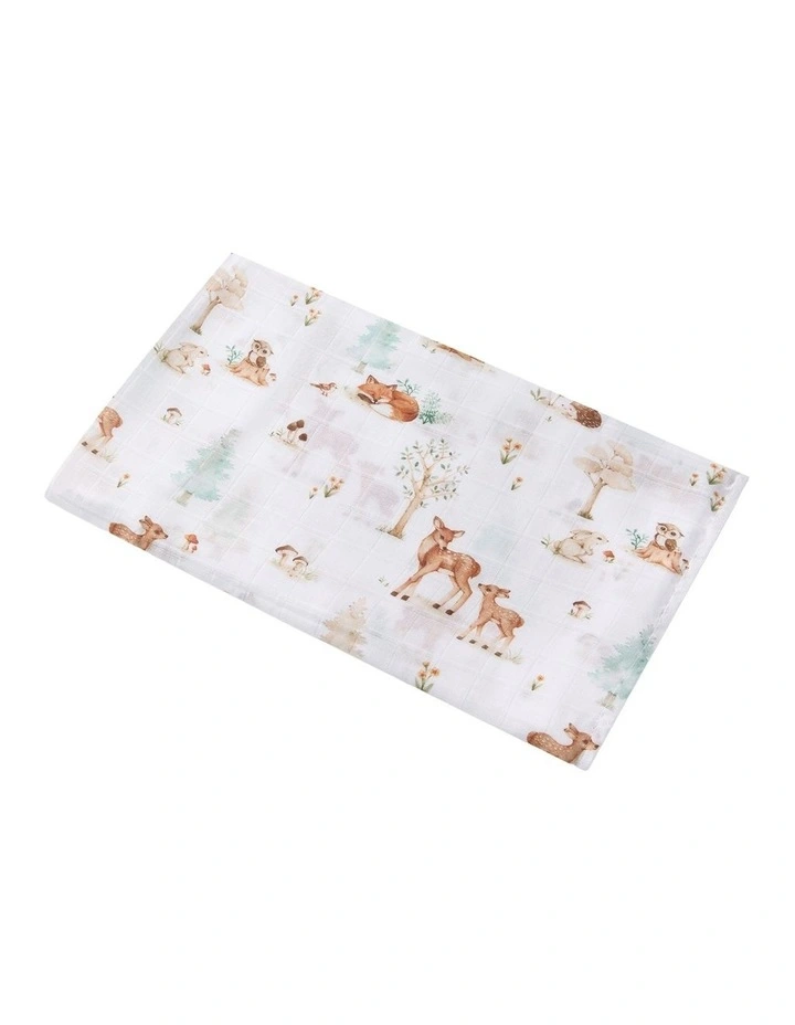 Woodland Tales Organic Muslin Wrap in White image 1
