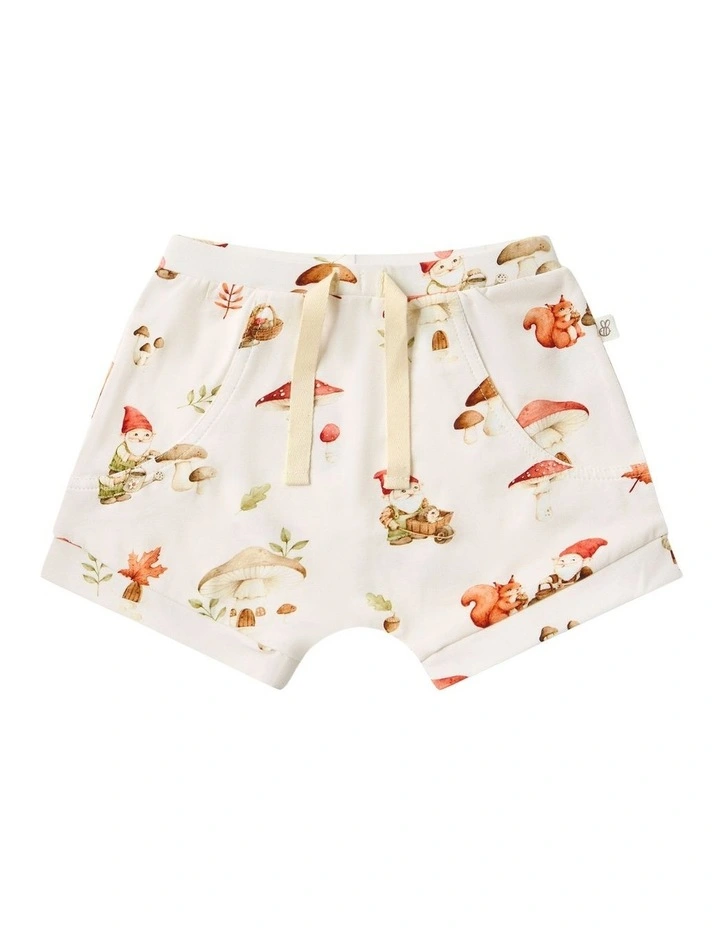 Gnomes Organic Shorts in Cream image 1