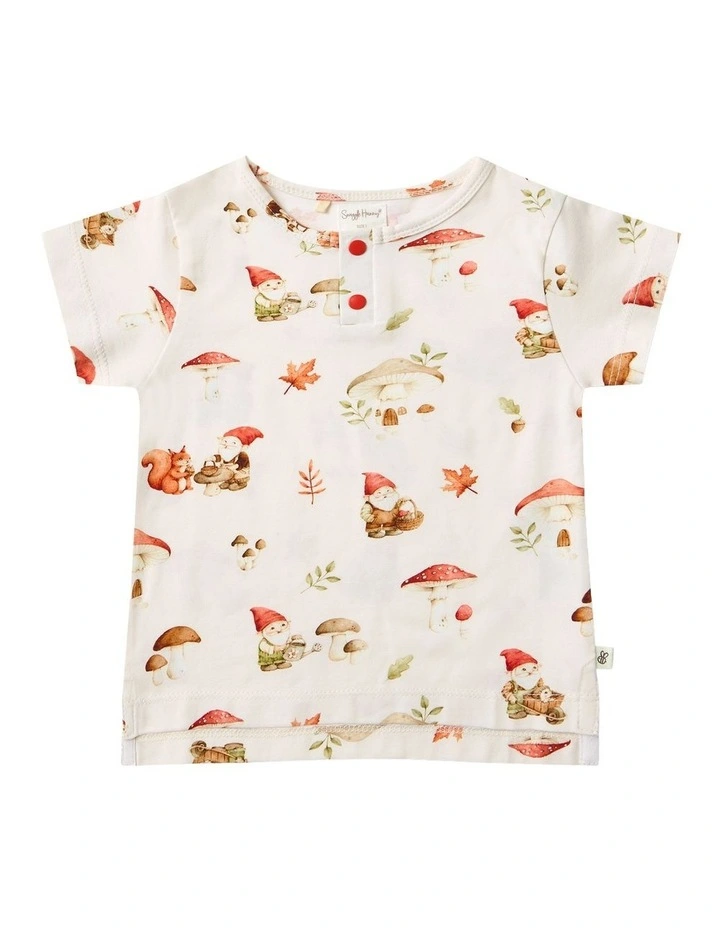 Gnomes Organic Short Sleeve Top in Cream image 1