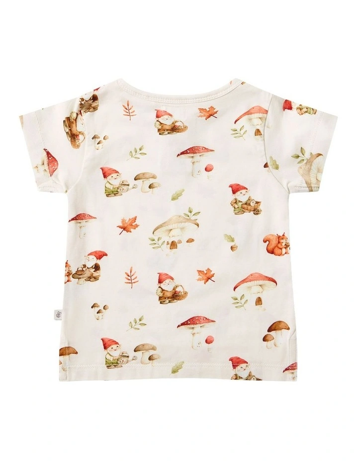 Gnomes Organic Short Sleeve Top in Cream image 2