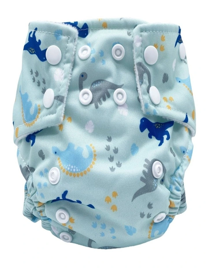 Big Softies Reusable Nappy With Insert Absorber - Dino image 2