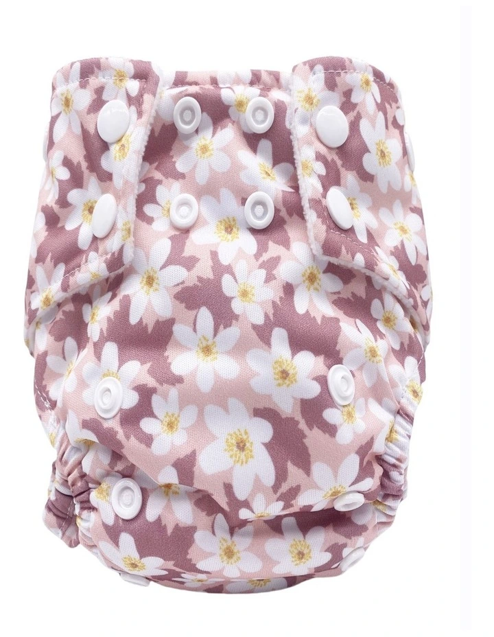 Big Softies Reusable Nappy With Insert Absorber - Flower image 2