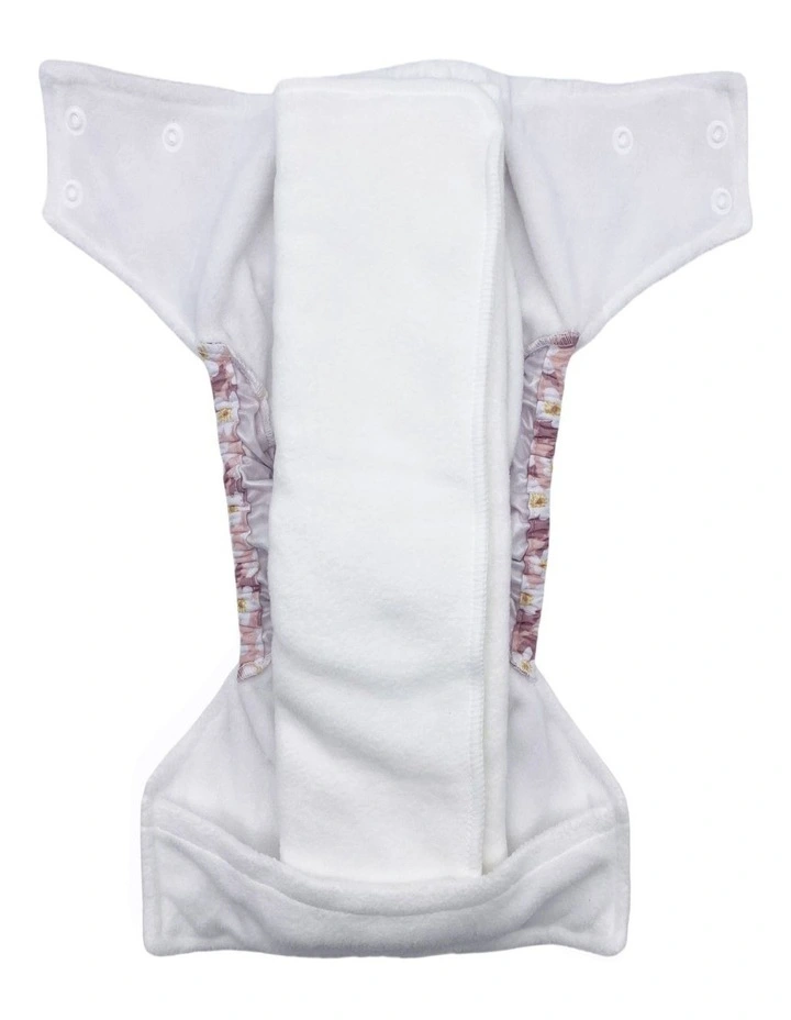 Big Softies Reusable Nappy With Insert Absorber - Flower image 4