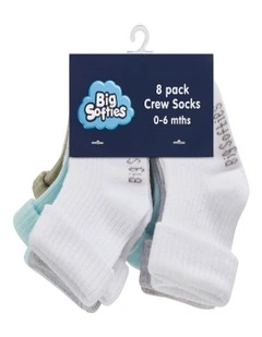 Crew Socks 8-Pairs in Multi