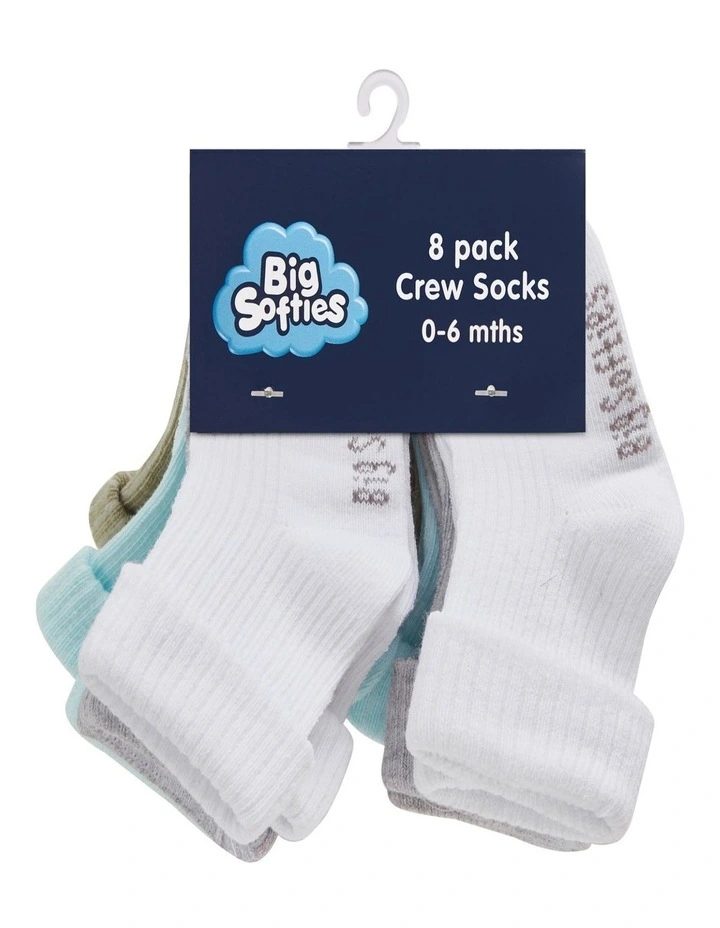 Crew Socks 8-Pairs in Multi image 1