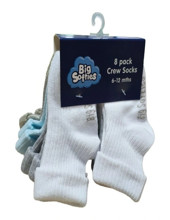Crew Socks 8-Pairs in Multi image 3