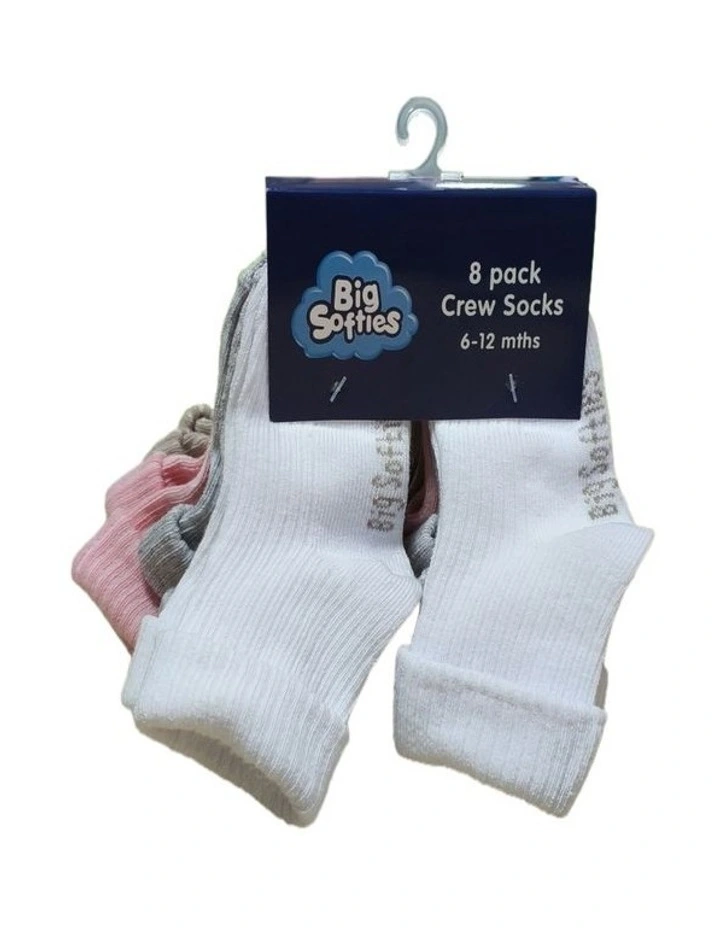 Crew Socks 8-Pairs in Multi image 3