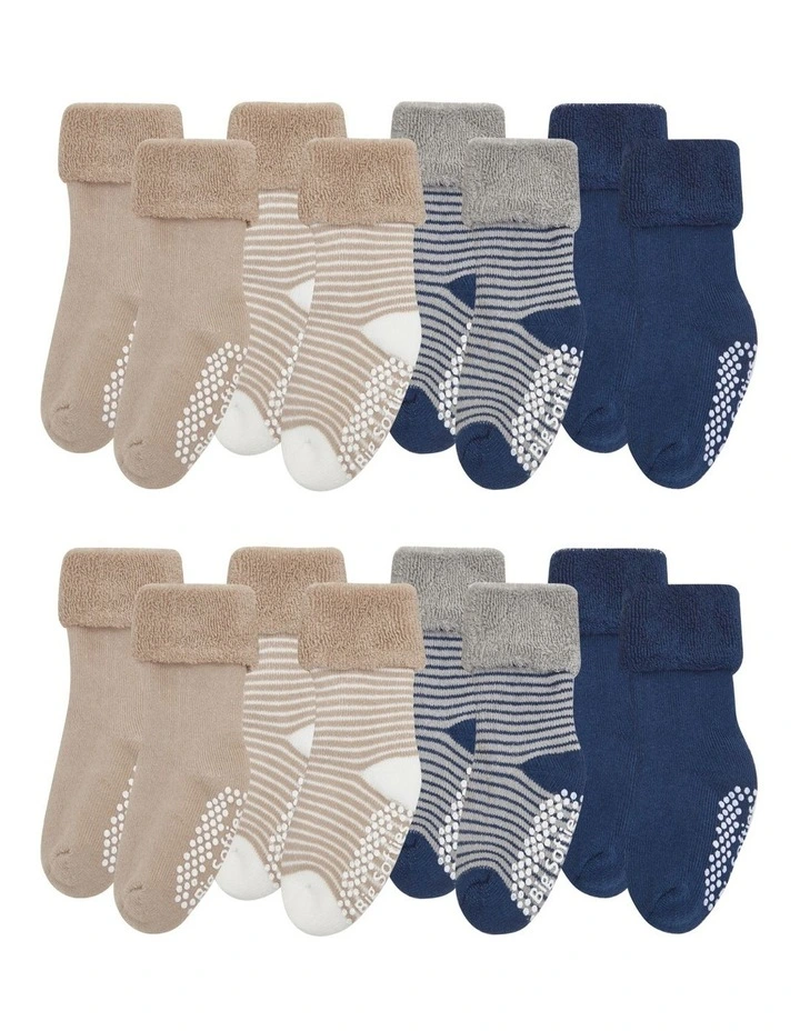 Crew Socks in 8 Pairs in Multi image 3