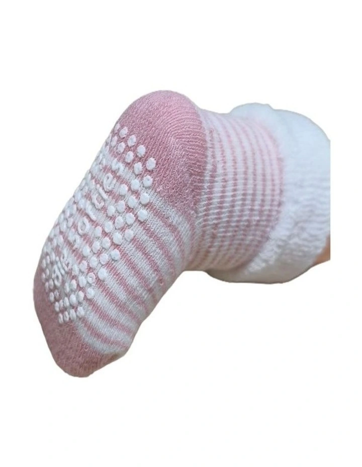 Anti-Slip Terry Socks 8-Pairs in Multi image 4