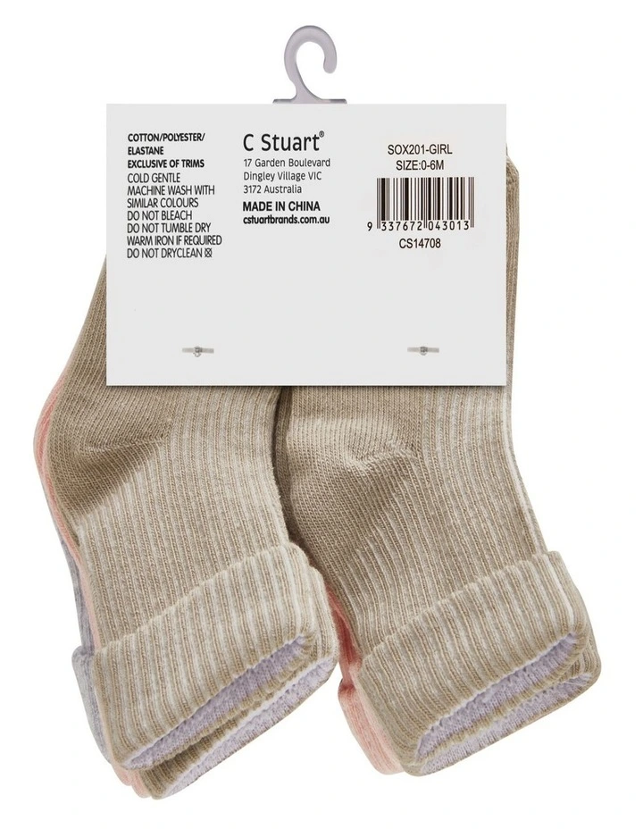Crew Socks 8 Pack in Pink image 2