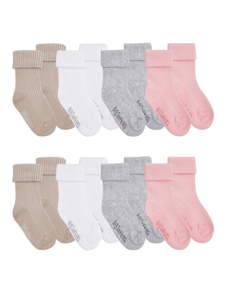 Crew Socks 8 Pack in Pink image 3