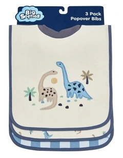 Popover Bibs 3 Pack in Dino