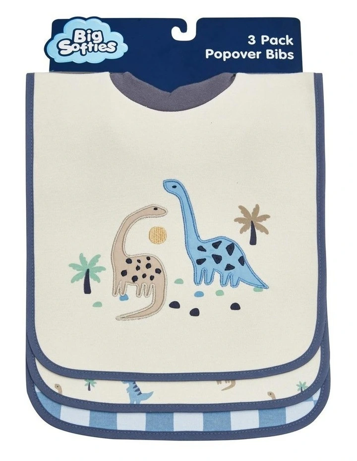 Popover Bibs 3 Pack in Dino image 1