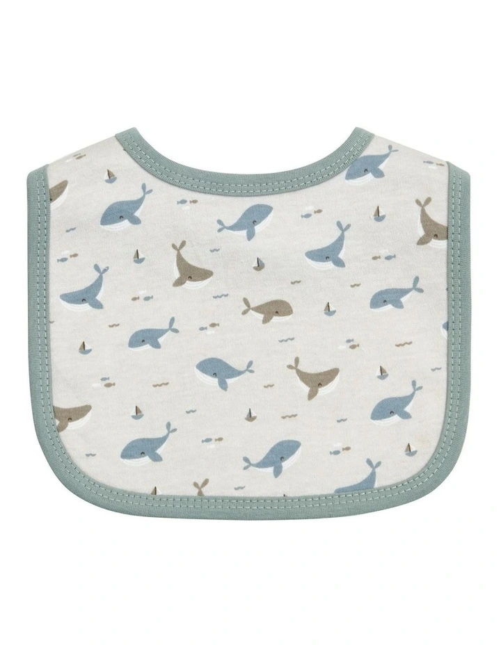 Applique And Printed Bibs 3 Pack in Whale image 3