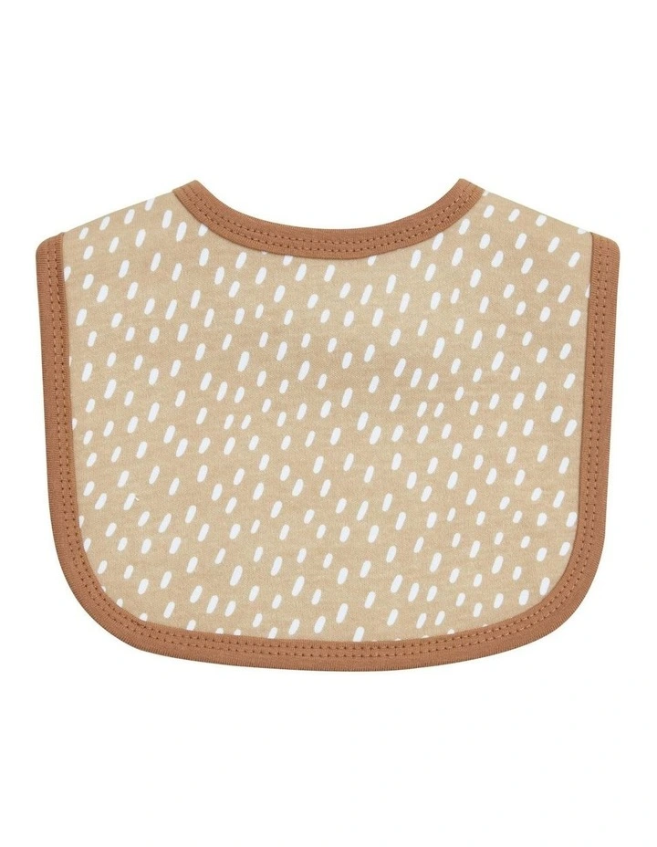 Applique And Printed Bibs 3 Pack in Safari image 4
